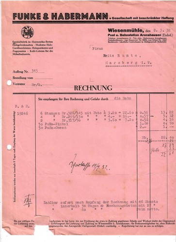 Aj3 alte rechnung funke - alte, &