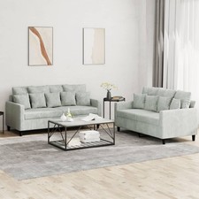 Sofagarnitur Sofa Set mit Kissen Samt Wohnzimmer Relaxsofa Loungesofa Schlafsofa