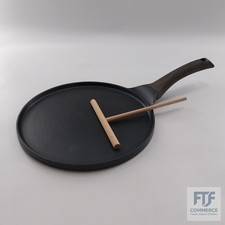 SENSARTE Schwarze Crepe Pfanne 26cm Antihaftpfanne Omlettpfanne Pfannkuchen Flac
