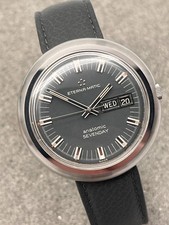 WOW! ETERNA MATIC MINT DAY DATE ANATOMIC SEVENDAY 41mm HERRENUHR EDELSTAHL LUXUS