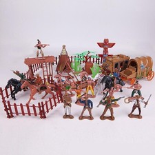 Cowboys Und Indianer Figuren Plastikfiguren Spielset Zubehör Kinderspielzeug