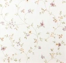 Landhaus Tapete Pastel A.S. 93770-1 Blumenranke violett grün weiß (2,92€/1qm)