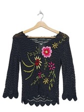 NICOWA Häkelpullover Damen