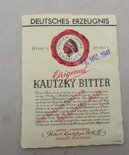 Etikett Label KAUTZKY-LIKÖR