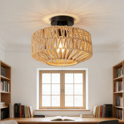 Rattan deckenlampe boho - deckenlampe,