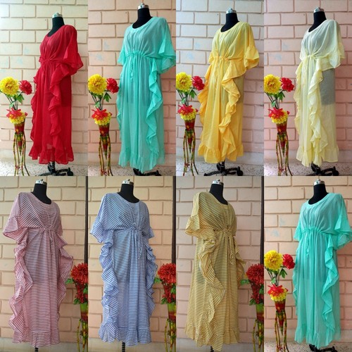 Handmade frill kaftan beach - handmade,