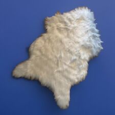 Kunstfell Teppich Kunst Fell Decke Mit Antirutsch 60 x 90 cm in Weiß