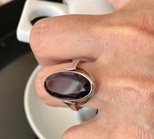 Antik Art Déco Edel DAMEN RING Silber 835 Amethyst ? Gr.54 55