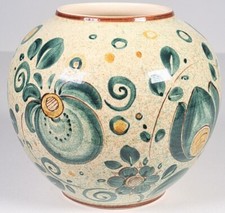 Villeroy & Boch Mettlach, Vase, Blumen-Dekor, handgemalt, 1947-56, #BA340