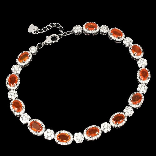 Silber armband feueropal - silber,