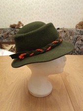 Damen Hut , Trachtenhut, grün