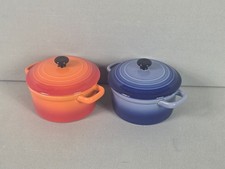 2 Mini Cocotte orange blau
