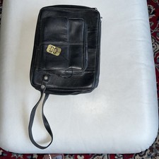 Große Pfeifentasche Echtleder Unbenutzt Schwarz