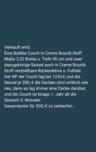 Bubble couch couchgarnitur - bubble,