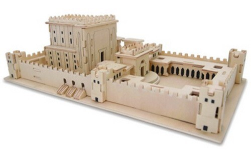 Holzpuzzle zweiter tempel - 3d, holzpuzzle,