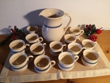 Kanne & 13 Tassen für Glögg ● Keramik ● Uppsala Schweden