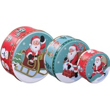 3er Set Lebensmittelechte Keksdosen Weihnachtsdose - Platzsparend und Festlich
