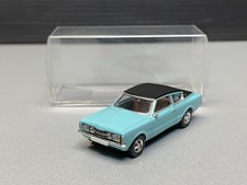 Ford Taunus Coupe GXL Sportwagen sport car blau Oldtimer PKW Brekina H0 1:87