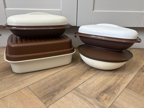 Vintage tupperware ernte - tupperware, braun