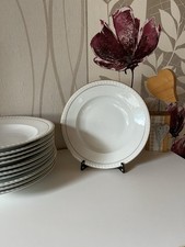 11 Altwasser Germany Porzellan Suppenteller m. Goldrand