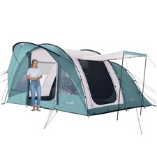 Skandika Egersund Sleeper Protect 5 P Tunnelzelt Camping Zelt 495×370 grün BWare