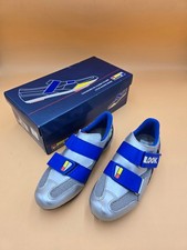 NOS Schuhe Look cycling shoes vintage retro Rennrad Schuhe Größe 38 EU silber