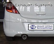  Racinganlage ab Kat Opel Corsa D für OPC-Line 1/2 Heckansatz 1x90mm rund