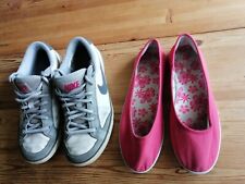 Nike Schuhe Sneaker Sportschuhe Gr. 40 weiß + Stoffschuhe Ballerina