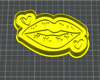 Lippen embossed plätzchenform - lippen,