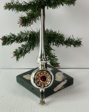 2029/25 Alte kleine Christbaumspitze Reflexkugel