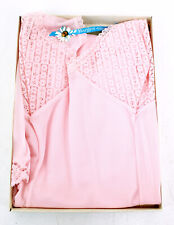 Vintage Unterkleid Margret Nyltest Unterrock Spitze Synthetics rosa Gr. 40