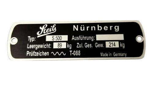 Steib typenschild s500 - steib,,