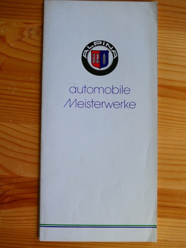 Prospekt brochure bmw alpina - prospekt/brochure,