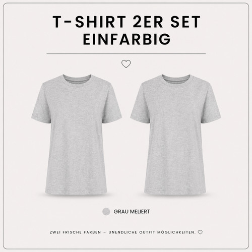 Damen shirt set - t-shirt, 2-6
