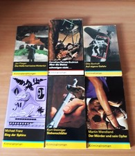 DDR Kriminalromane 6 Stück aus der Reihe " Gelbe Kriminalromane " 1980 - 1989 .
