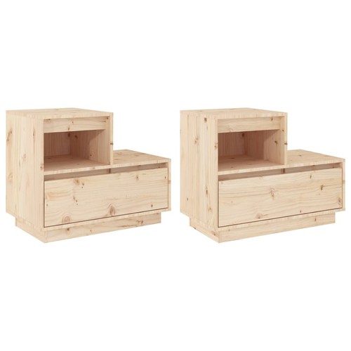 Nachttische2er set 60x34x51 - 60x34x51, cm