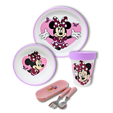Disney Minnie Mouse Kinder Geschirr Set Mädchen Esslernset Frühstücksset Besteck