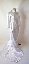 60’s Brautkleid weiß Satin