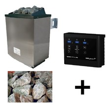Karibu Sanaofen 9 kW finnisch + Easy Steuergerät +20 kg Steine / AM LAGER