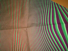 Vorhangstoff grün bunt 290 cm breit 210 cm hoch quergestreift Stoff seidig neu