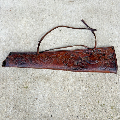Beautiful antique hand tooled - ,