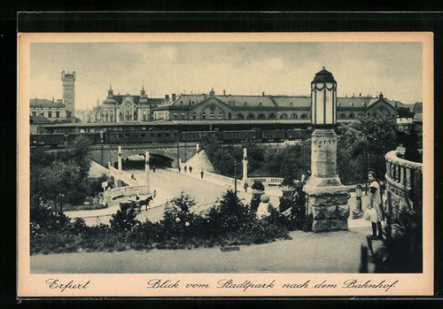 Ansichtskarte erfurt blick - ansichtskarte, erfurt,