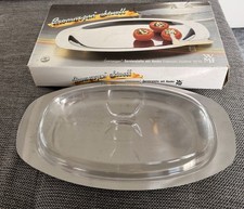 WMF Cromargan Servierplatte mit Haube Edelstahl Rostfrei 18/10   42x 23cm