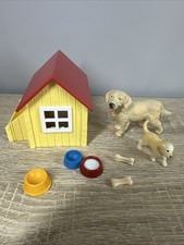 Schleich Golden Retriever Set aus 16313 und 16396 Hund Welpe Hundehütte Napf