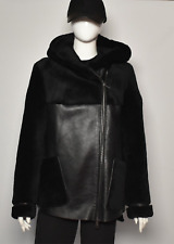 Luxus Designer Damen echte Lammfelljacke mit Kapuze  Gr.40  NEU