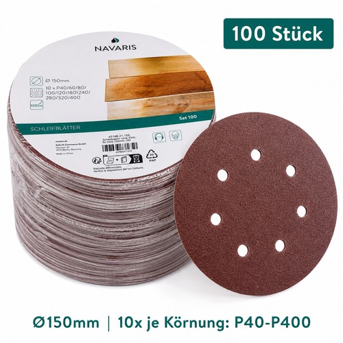 Navaris 100x schleifscheiben - 100x,
