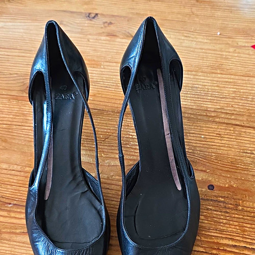 Zara damen pumps schwarz leder - pumps,