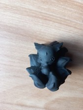 Neunschwänziger Fuchs aus Obsidian B-Ware Kitsune Kristall Edelstein Carving