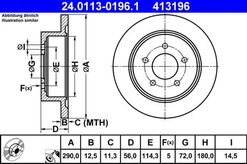 Bremsscheibe voll - 2x,