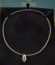 Goldkette - Schlangenkette mit Topas 585 - 42cm